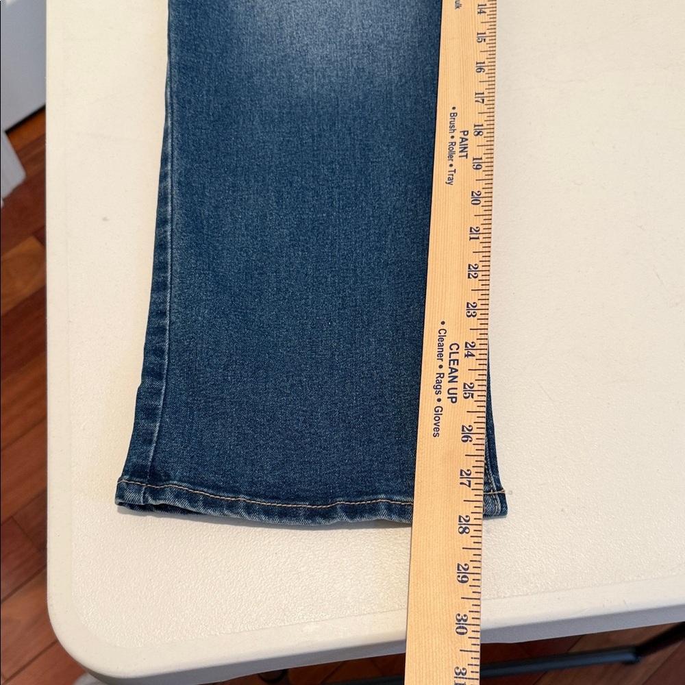 Frye Y2K High Waist Dk Blue Wash Relaxed Straight Leg 1990s Retro Cinch Waist 10 - Picture 6 of 14